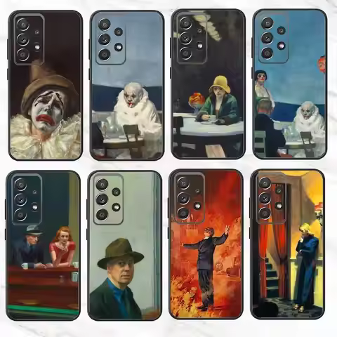 A-Art E-Edward H-Hopper Phone Case For Samsung S25,S24,S21,S22,S23,S30,Ultra,S20,Plus,Fe,Note,10,9,5