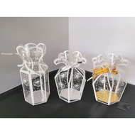 10pcs PVC Hexagon shape Transparent Gift box / packing for door gift