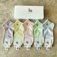 New alo Men Women Sports Socks Cotton Socks Box 5 Pairs