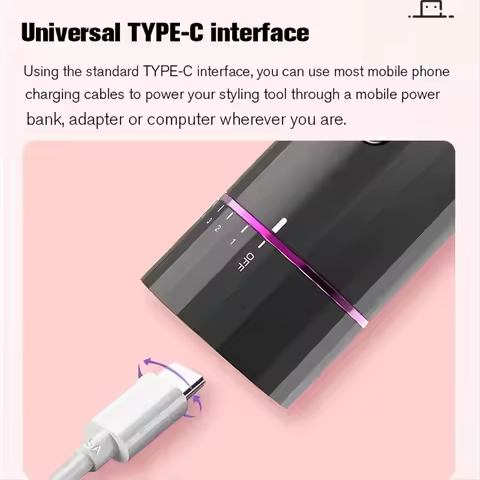 Top Portable Automatic Curling Iron 150-200℃ Curling Iron Adjustable Temperature USB Curling Iron An