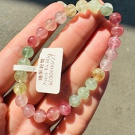 螢光仙女色碧璽7mm14.80g財富事業強磁場旺夫石溫柔彩串色