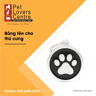 [READY STOCK] Dog and cat nameplate engraved content on request / Pet tag CIRCLE - PAW (BLK)