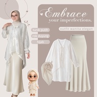 One Set 3in1 Trendy | Brocade Blouse + Mermaid Skirt + Veil | Elegant Women's Outfit - AM211N
