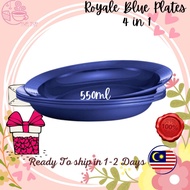 Tupperware Royale Blue Deep Plates  PINGGAN
