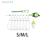 Aymzbd Fishing Stringer Metal Snap with Reel Steel Wire Heavy Duty Fish Stringer