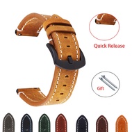 ♝ 18mm 19mm 20mm 21mm 22mm 24mm Vintage Genuine Leather Watchband Strap Cowhide Leather Watch Band Strap Watch Accessories Belt
