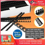 Binding Comb | Plastic Comb Binding Rings | Binding Comb Ring | Comb Binding - Black Color