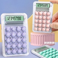 Transparent Calculator Electronic Desktop Calculator LCD Display Mini Pocket Calculator Office Stude