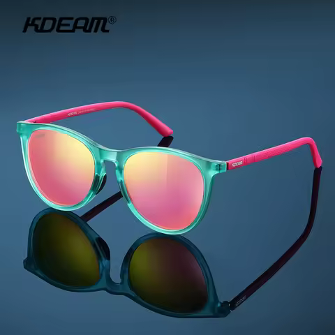 New KDEAM Brand Simple Stylish Design Vintage Men Polarized Sunglasses Fashion Women Oval Glasses Fi