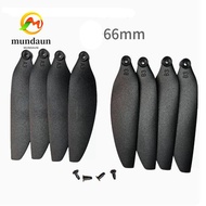 MUNDAUN Remote Control Drone Parts, Black Plastic Folding Propeller Blades, Universal 58mm/66mm Quad