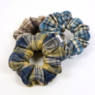 Aesmyth | ESSENTIAL L STANDARD Handmade Plaid Scrunchie - Checkered Fabric Hair Tie for Girl Women X