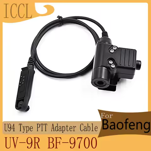 U94 Type PTT Adapter Cable for Tactical Headset, HD01,HD02,HD03,H50,H60, Baofeng, UV-9R, BF-9700, UV