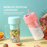 Portable MINI JUICE BLENDER MINI JUICE BLENDER 420ML JUICE CUP PORTABLE BLENDER GLASS AND STRAW