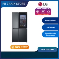 LG 655L Side by Side Inverter Fridge in Matte Black Finish | InstaView Refrigerator | GC-V257CQFW