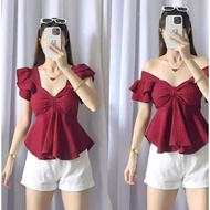 PLUS SIZE MICHELLE SHIRRING TOP UP TO 3XL