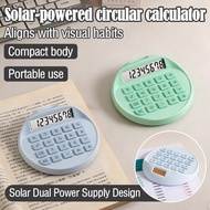 Circular Calculator Desktop Calculator Solar Powered Portable Office Calculator Student Specific Cal