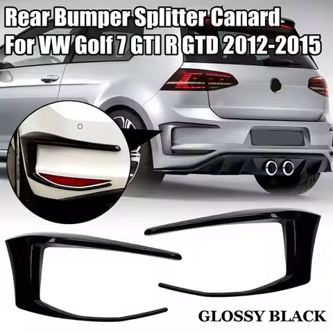 Glossy Black Rear Bumper Brake Lamp Spoiler Trim For VW Golf 7 7.5 MK7 MK7.5 GTI R GTD R400 2013-202
