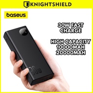 Baseus 30W Powerbank 10000mah / 20000mAh Metal Digital Display Fast charge Power Bank Free Type C Charging Cable