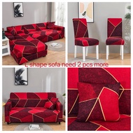 PH Elastic Sofa Cover Regular 1/2/3/4 Seater L Shape Stretchable Living Room Sofa Cover