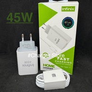 Infinix 45W Fast Charging Micro USB Charger - Type C Travel Carger 45Watt Fast Cable Adapter