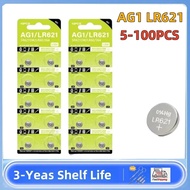 AG1 LR621 364 V364 164 531 SR621 SR621SW SR60 CX60 1.55V Alkalin Untuk Jam Tangan, Kunci Kereta, Ala