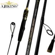 (MaxLoad 12kg/6'0ft-6'6ft) AJIKING FISHING ROD BLACK STAR #freshwater #saltwater #rod #spinningrod