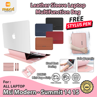 Msi Modern - Summit 14 15 inch Tas Laptop Bag Sleeve Premium Leather Cover Stand Case