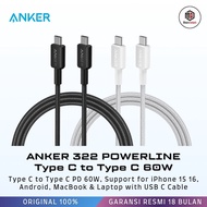 Anker 322 Cable Charger 60W 3A USB Type C to C Nylon Cable 3FT - A81F
