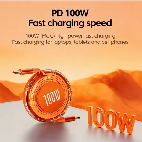 Scalable PD 100W Type C To Type C Data Cable Easy To Store Fast Charging Cable Data Wire For iPhone 