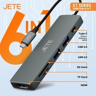 Jete Converter X1 6 In 1 Type-C Hub Usb 3.0 Usb 2.0 - 2 Year Warranty