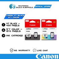 CANON CL-57 /CL-57s COLOUR  & PG-47 BLACK  INK CARTRIDGE
