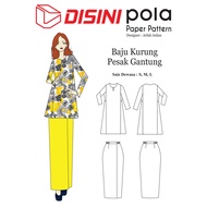 Pola Pakaian - Baju Kurung Pesak Gantung - designer Arfah Jailan