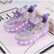 【Original quality】heelys shoes for children, double-wheel invisible charging Cool Wheels, student ve