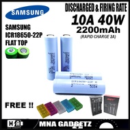 Rechargeable Lithium Ion Battery 18650 22P (FT)   FREE CHARGER 2PCS Original (READYSTOK) MNA GADGETZ