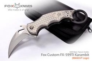 【angel 精品館 】獨家限量發售 Fox Custom FX-599TI Karambit 鈦柄 M390鋼