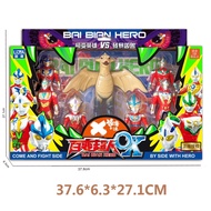 Cute Ultraman Dinosaur Monster Dragon Superhero Toys Set Super Fun Kids Mainan Figure Ultraman Untuk