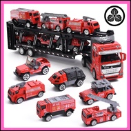 [Supervised by Preschool Teacher] Fire Truck Toy Trailer Car Toy Car Carrier "Perfect for Car-Loving