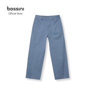 bossini Women's Regular Fit Straight Leg Ankle Pants - Solid - Dark Blue