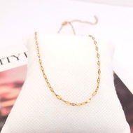 (28) Women's Titanium Necklace with Gold Coffee Break Chain SK222