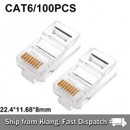 100PCS Cat6 Crystal Connector/Network Terminal Amp/Netconnect Tyco Cctv Router/Cat6 Pure Copper Type