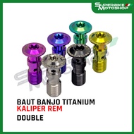KENDMOTO Titanium Bolt Banjo Double M10