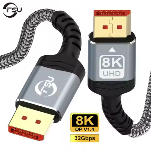 FSU 8K DisplayPort Cable 1.4,DP Cable 8K@60Hz,4K@144Hz,2K@240Hz,High Refresh Rate 240Hz for Gaming M