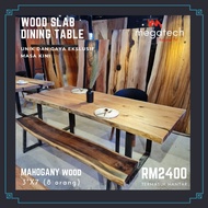 MEJA MAKAN KAYU BALAK DINING TABLE WOOD SLAB