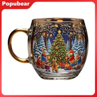 Halloween Mug Funny Tea Coffee Cup 400ml Hand-Painted Spooky Glass Cup for Hot Cold Drinks Christmas