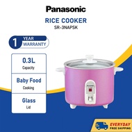 PANASONIC SR-3NAP Baby Rice Cooker 0.3L 0.16KG SR-3NAASK Auto Cooking Small Baby Food Glass Lid Lightweight Periuk Nasi