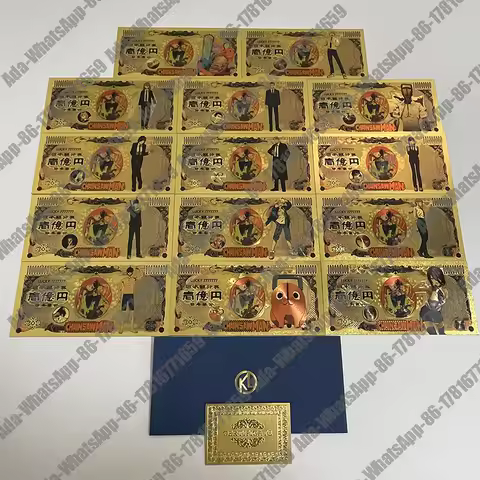 14 Designs We Have More Manga Japanese Classic Anime Chainsaw Man Denji 10000 Yen Gold Banknote for 