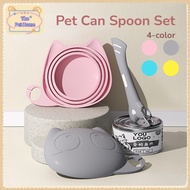 Pet Canning Sealed Lid Spoon Silicone Pet Food Can Opener Reusable Dog Cat Pet Feeding Spoon