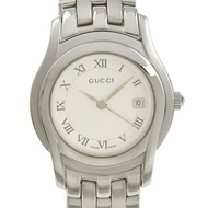【日本直送】爍金 GUCCI 腕錶 5500L 不鏽鋼 石英 指針式顯示 銀色錶盤 女錶【二手】