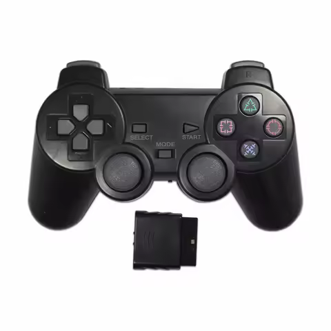 Transparent Color Game Controller For Sony PS2 Wireless gamepad 2.4GHz Vibration Controle Gamepad fo