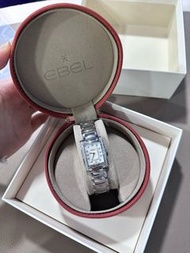 EBEL 鑽石錶面方形錶 鋼帶女裝錶